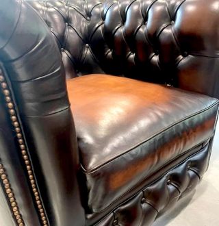 Rénovation de canapé et fauteuil Chesterfield