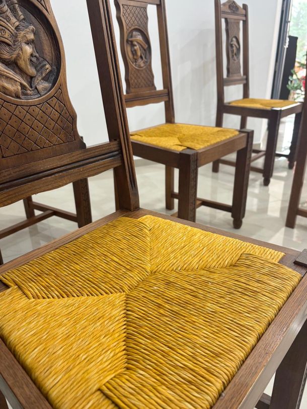 Chaises de salle à manger en paille