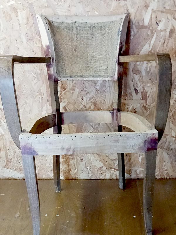 Carcasse de fauteuil retro en bois
