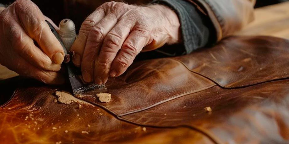 Préparation du cuir avant la pigmentation